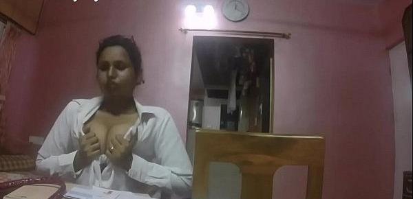  Indian School Teacher Seducing Her Student Showing Her Big Juicy Boobs